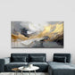 Abstract Golden Flowing Wave Wall Art Canvas Office Home Room Framed 80x45cm