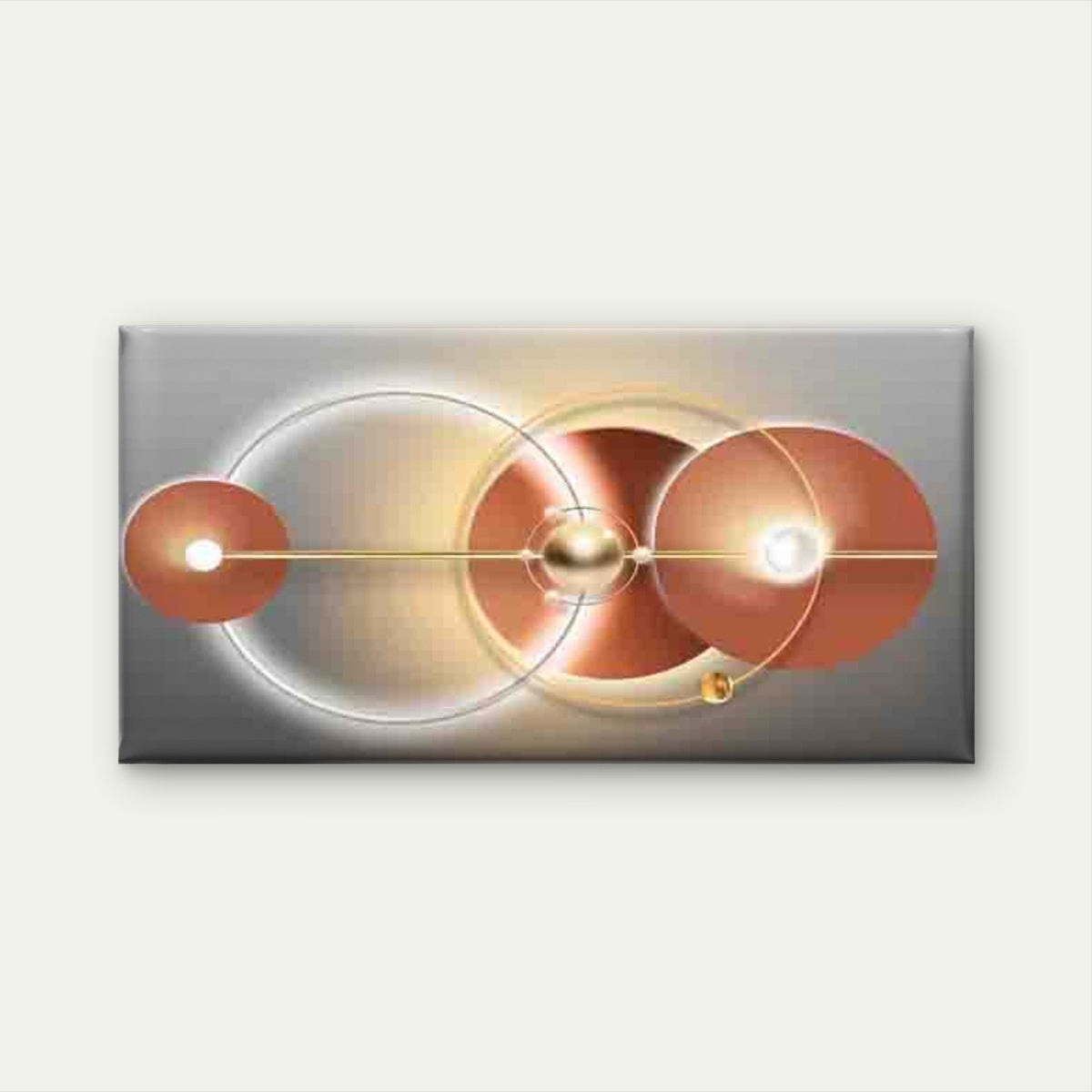 Atomic Structure Illustration Wall Art Canvas Office Home Room Framed 80x45cm
