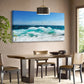 Sea Beach Ocean Waves Blue Surfing Water Seagull Wall Art canvas office home room framed 80x45cm