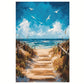 Beach Pathway & Sea Sky Abstract Print 100% Australian Made 40x60cm Stretched Canvas Ready to Hang