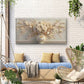 Elegant White Flowers Wall Art Canvas Office Home Room Framed 120x60cm