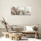 3pcs Bohemian Beige Trestle & Seaside Nordic Metal Print Ready to Hang Art