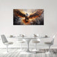 Bald Eagle Animal Flying Bird Wildlife Wall Art canvas office home room framed 120x60cm
