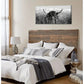 Black & White Farmhouse Cow Rustic Wall Art canvas office home room framed 120x60cm