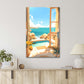 Art Of An Indoor Pool By The Sea Print 100% Australian Made 40x60cm Stretched Canvas Ready to Hang