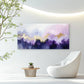 Elegant Purple Waves Golden Wall Art Canvas Office Home Room Framed 120x60cm