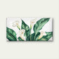 White Lilies, Green Leaves Wall Art Canvas Office Home Room Framed 120x60cm