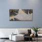 Abstract Grey And Gold Tree Rings Wood Grain Wall Art Canvas Office Home Room Framed 120x60cm