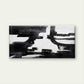 Abstract Grunge Blak and White Wall Art Canvas Office Home Room Framed 120x60cm