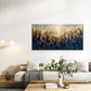 Blue And Brown Brush Strokes, Wall Art Canvas Office Home Room Framed 120x60cm