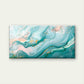 Modern Teal Turquoise Abstract Wall Art Canvas Office Home Room Framed 120x60cm