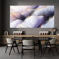 Purple, White & Golden Swirling Design Wall Art wall canvas office home room framed 120x60cm