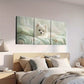 3pcs Cute White Pomeranian Puppy Floral Bedding Metal Print Ready to Hang Art