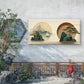 Oriental StyleMinimalist Japanese-Inspired Landscape Wall Art Canvas Office Home Room Framed 80x45cm