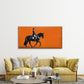 Elegant Equestrian Dressage Wall Art Canvas Office Home Room Framed 120x60cm