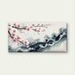 Cherry Blossom Meets The Sea Wall Art Canvas Office Home Room Framed 120x60cm