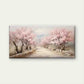 Cherry Blossom Pathway Wall Art Canvas Office Home Room Framed 120x60cm