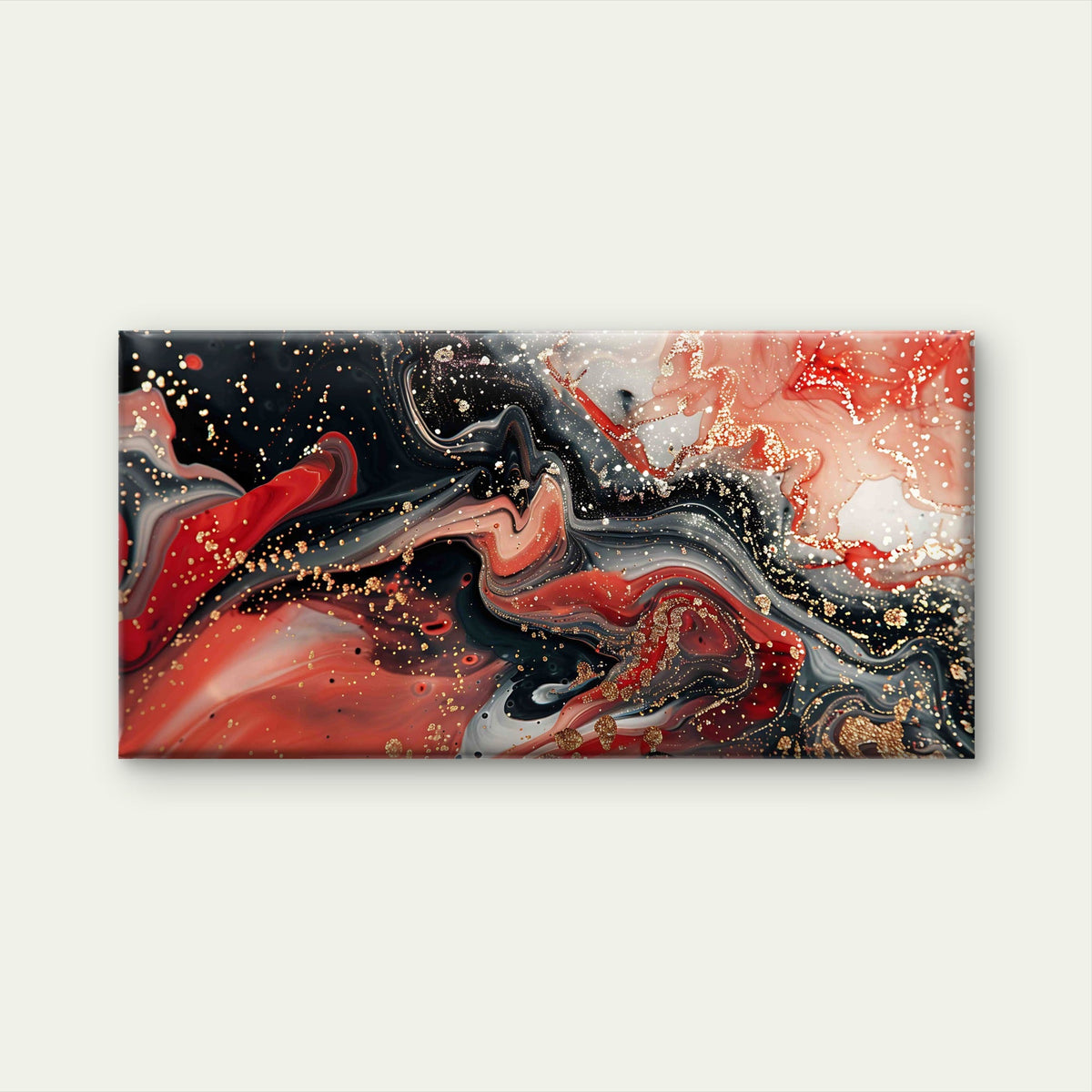 Elegant Abstract Marble Pattern Wall Art Canvas Office Home Room Framed 80x45cm