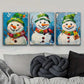 3pcs Festive Snowman Metal Print Ready to Hang Art