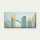 Abstract Teal Tealish Gold Arch Set Wall Art Canvas Office Home Framed 120x60cm