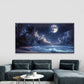 Palm Trees, Starry Night Sky Wall Art Canvas Office Home Room Framed 120x60cm