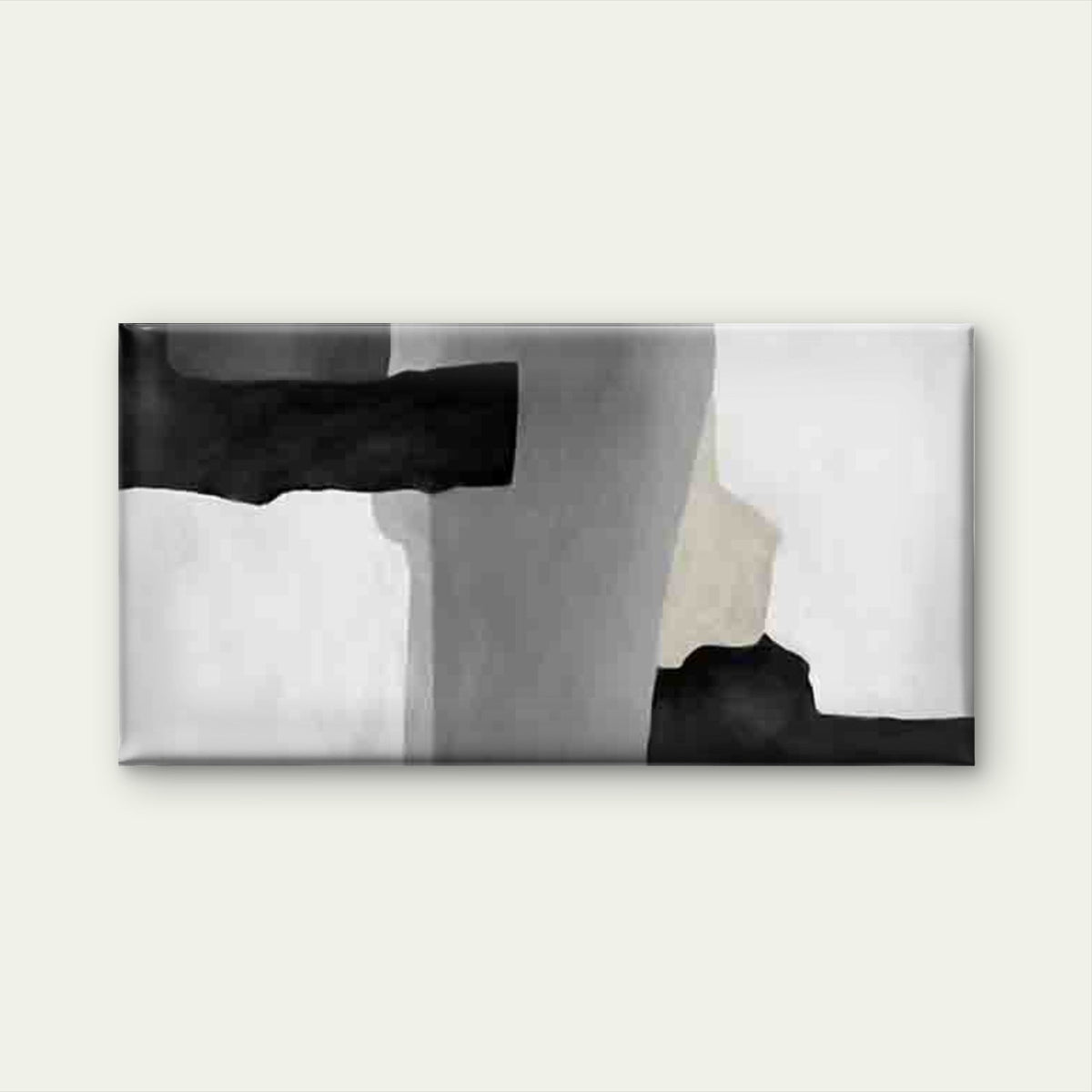 Black and Gray Abstract Wall Art Canvas Office Home Room Framed 120x60cm