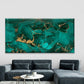 Green Gold Pattern Background Wall Art Canvas Office Home Room Framed 120x60cm