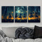 3pcs Forest Spirit Metal Print Ready to Hang Art