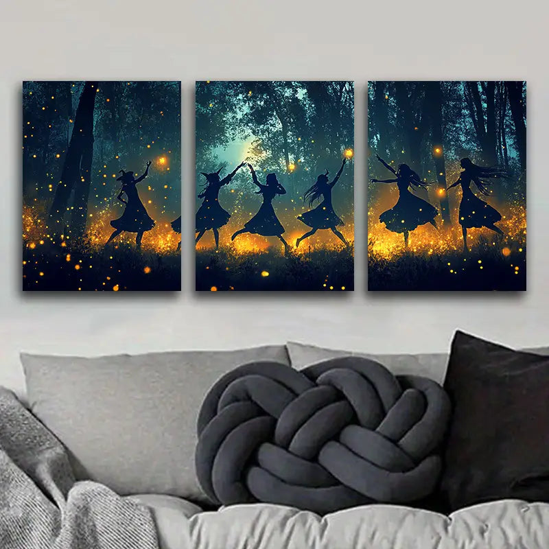 3pcs Forest Spirit Metal Print Ready to Hang Art