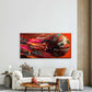 Abstract Basketball Explosion Wall Art Canvas Office Home Room Framed 120x60cm