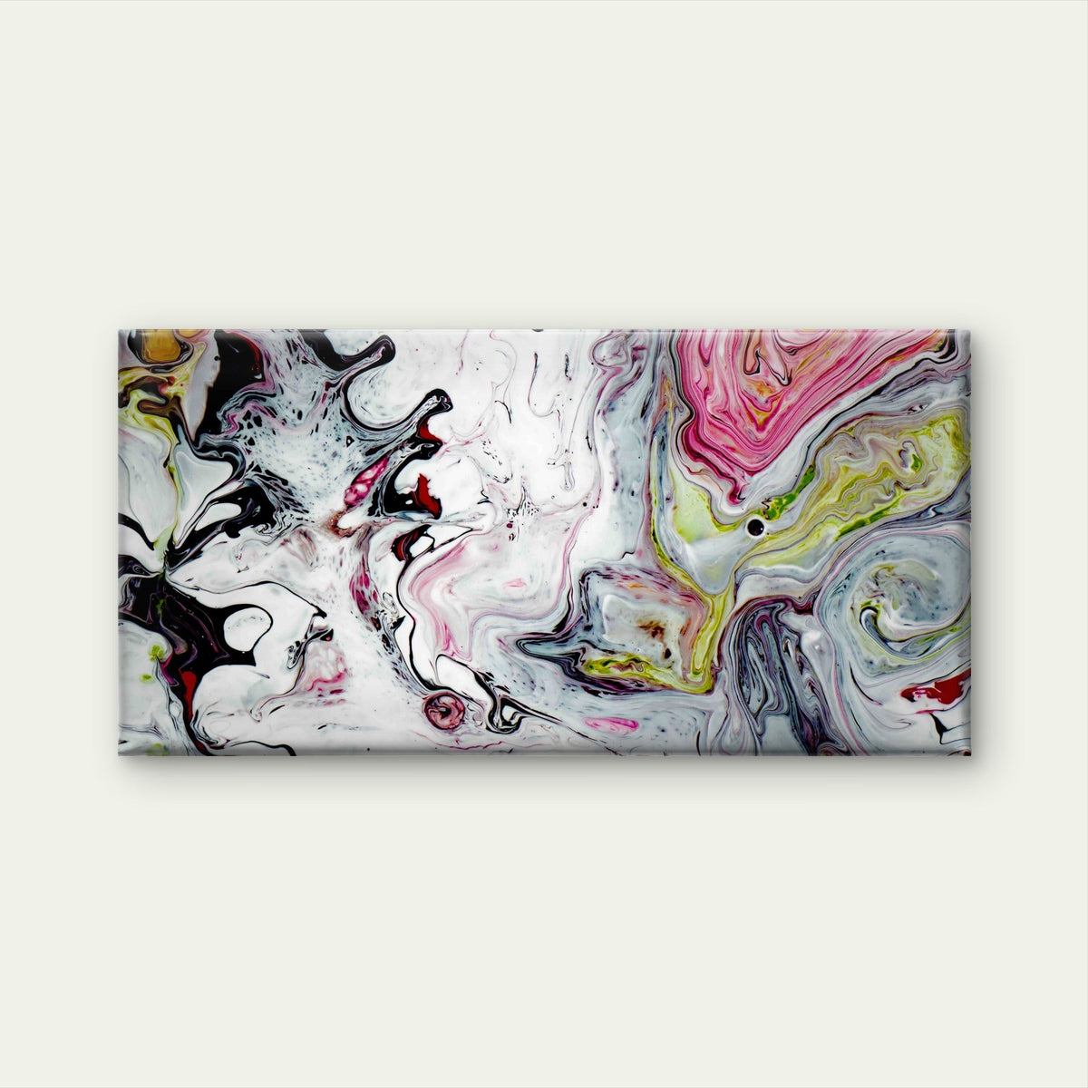 Playful Rainbow Splash Wall Art Canvas Office Home Room Framed 80x45cm