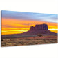 Desert Sunset Dawn Scenery Lone Tree & Rock Formations Vibrant Orange Yellow Blue Sky Wall Art canvas office home room framed 120x60cm