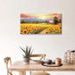 Sunflower Farmhouse Nature Mountain Sun Wall Art canvas office home room framed 80x45cm