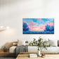 Sunset With Clouds Birds Sky Wall Art Canvas Office Home Room Framed 120x60cm