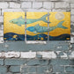 3pcs Magical Goldfish Abstract Yellow Blue Design Metal Print Ready to Hang Art