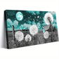 Teal & Black Night Sky Nature Wall Art canvas office home room framed 120x60cm