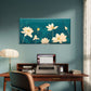 Elegant Golden Lotus Art Wall Art Canvas Office Home Room Framed 120x60cm