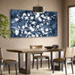 Modern Abstract White Floral Gray White Tree Wall Art canvas office home room framed 80x45cm