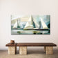 Abstract Sailboats Art Wall Art Canvas Office Home Room Framed 80x45cm