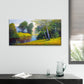 Birch Tree River Nature Oil Painting Wall Art Canvas Office Home Framed 80x45cm