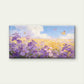 Purple Flowers And Butterflies Wall Art Canvas Office Home Room Framed 120x60cm
