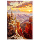 Grand Canyon Sunset View Frameless Canvas Wall Art Print 100% Australian Made 40x60cm Stretched Canvas Ready to Hang