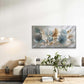 Blue and Marbling Contemporary Wall Art Canvas Office Home Room Framed 120x60cm