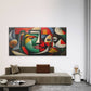 Abstract Geometric Colorful Wall Art Canvas Office Home Room Framed 120x60cm