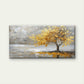 Gold Leaf Tree Horizon Wall Art Canvas Office Home Room Framed 80x45cm
