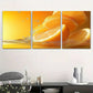 3pcs Vibrant Orange Juice Splash Refreshing Fruit Motif Metal Print Ready to Hang Art