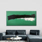 Vibrant Green & Black Abstract Wall Art Canvas Office Home Room Framed 120x60cm