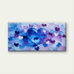 Blue And Purple Heart Abstract Wall Art Canvas Office Home Room Framed 120x60cm