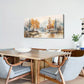Autumn Lakeside Forest Wall Orange & Yellow Fall Foliage Art canvas office home room framed 120x60cm