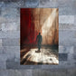 Walking Man Abstract Chic Frameless Canvas Wall Art Print 100% Australian Made 40x60cm Stretched Canvas Ready to Hang